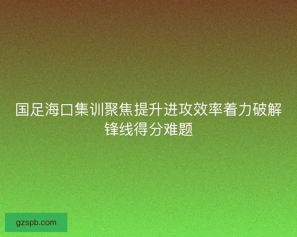 国足海口集训聚焦提升进攻效率着力破解锋线得分难题